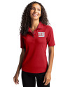 New York Giants Cutter & Buck Virtue Eco Pique Recycled Womens Polo Cardinal Red Front Thumbnail Image