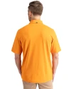 View image 12: Miami Dolphins Cutter & Buck Virtue Recycled Featherlight Pique Mens Polo Orange Burst Back