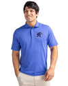 Memphis Tigers Cutter & Buck Virtue Eco Pique Recycled Mens Polo Chelan Blue Front Thumbnail Image