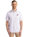 Alabama Crimson Tide Cutter & Buck Virtue Eco Pique Recycled Mens Polo White Front Thumbnail Image