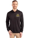 North Carolina A&T Aggies Cutter & Buck Virtue Eco Pique Recycled Quarter Zip Mens Pullover Black Front Thumbnail Image