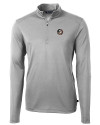Florida State Seminoles Cutter & Buck Virtue Eco Pique Recycled Quarter Zip Mens Pullover Polished Medium Gray Mannequin Thumbnail Image