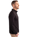 Lamar Cardinals Cutter & Buck Virtue Eco Pique Recycled Quarter Zip Mens Pullover Black Side Thumbnail Image