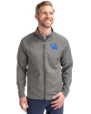 Kentucky Wildcats Cutter & Buck Adapt Eco Knit Hybrid Recycled Mens Full Zip Jacket Elemental Grey Front Thumbnail Image