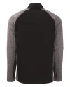 Florida State Seminoles Cutter & Buck Adapt Eco Knit Hybrid Recycled Mens Full Zip Jacket Black Heather/Black Mannequin Back Thumbnail Image