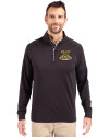 North Carolina A&T Aggies Cutter & Buck Adapt Eco Knit Stretch Recycled Mens Quarter Zip Pullover Black Front Thumbnail Image