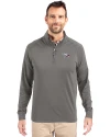 North Carolina Central Eagles Cutter & Buck Adapt Eco Knit Stretch Recycled Mens Quarter Zip Pullover Elemental Grey Front Thumbnail Image