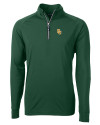 View image 9: Baylor Bears Cutter & Buck Adapt Recycled Soft Knit Stretch  Mens Quarter Zip Pullover Hunter Green Mannequin