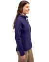 LSU Tigers Cutter & Buck Adapt Eco Knit Hybrid Recycled Womens Full Zip Jacket College Purple Side Thumbnail Image