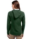 Hawaii Warriors Cutter & Buck Adapt Eco Knit Hybrid Recycled Womens Full Zip Jacket Hunter Green Back Thumbnail Image
