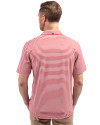 Lamar Cardinals Cutter & Buck Virtue Eco Pique Stripe Recycled Mens Polo Cardinal Red Back Thumbnail Image
