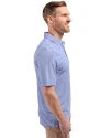 Middle Tennessee Blue Raiders Cutter & Buck Virtue Eco Pique Stripe Recycled Mens Polo Chelan Blue Side Thumbnail Image