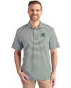 Hawaii Warriors Cutter & Buck Virtue Eco Pique Stripe Recycled Mens Polo Hunter Green Front Thumbnail Image