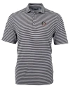 Florida State Seminoles Cutter & Buck Virtue Eco Pique Stripe Recycled Mens Polo Black Mannequin Thumbnail Image