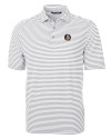 Florida State Seminoles Cutter & Buck Virtue Eco Pique Stripe Recycled Mens Polo Polished Medium Gray Mannequin Thumbnail Image