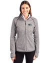 Jackson State Tigers Cutter & Buck Mainsail Full Zip Hooded Womens Jacket Polished Heather Front Thumbnail Image