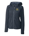 North Carolina A&T Aggies Cutter & Buck Mainsail Full Zip Hooded Womens Jacket Tour Blue Heather Mannequin Thumbnail Image