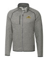 North Carolina A&T Aggies Cutter & Buck Mainsail Sweater-Knit Mens Full Zip Jacket Polished Heather Mannequin Thumbnail Image