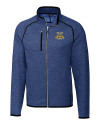 North Carolina A&T Aggies Cutter & Buck Mainsail Sweater-Knit Mens Full Zip Jacket Tour Blue Heather Mannequin Thumbnail Image