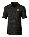 North Carolina A&T Aggies Cutter & Buck Forge Pencil Stripe Stretch Mens Polo Black Mannequin Thumbnail Image