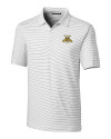 North Carolina A&T Aggies Cutter & Buck Forge Pencil Stripe Stretch Mens Polo White Mannequin Thumbnail Image