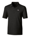 North Carolina Central Eagles Cutter & Buck Forge Pencil Stripe Stretch Mens Polo Black Mannequin Thumbnail Image