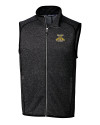 North Carolina A&T Aggies Cutter & Buck Mainsail Sweater-Knit Mens Big and Tall Full Zip Vest Charcoal Heather Mannequin Thumbnail Image