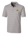 North Carolina A&T Aggies Cutter & Buck Forge Epic Confidence Recycled Heathered Stripe Stretch Mens Polo Polished Medium Gray Mannequin Thumbnail Image