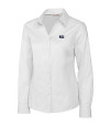 Jackson State Tigers Cutter & Buck Epic Easy Care Fine Twill Womens Long Sleeve Dress Shirt White Mannequin Thumbnail Image