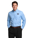 Jackson State Tigers Cutter & Buck Epic Easy Care Nailshead Mens Big and Tall Long Sleeve Dress Shirt Atlas Light Blue Front Thumbnail Image