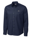 Jackson State Tigers Cutter & Buck Epic Easy Care Nailshead Mens Long Sleeve Dress Shirt Navy Blue Mannequin Thumbnail Image