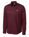 North Carolina Central Eagles Cutter & Buck Epic Easy Care Nailshead Mens Long Sleeve Dress Shirt Bordeaux Mannequin Thumbnail Image