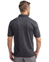 North Carolina A&T Aggies Cutter & Buck Advantage Tri-Blend Space Dye Mens Big and Tall Polo Dark Black Back Thumbnail Image