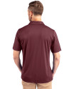 North Carolina Central Eagles Cutter & Buck Prospect Eco Textured Stretch Recycled Mens Short Sleeve Polo Bordeaux Back Thumbnail Image