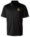 North Carolina A&T Aggies Cutter & Buck Prospect Eco Textured Stretch Recycled Mens Short Sleeve Polo Black Mannequin Thumbnail Image