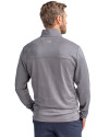 North Carolina Central Eagles Cutter & Buck Traverse Stretch Eco Stripe Quarter Zip Mens Pullover Elemental Grey Back Thumbnail Image
