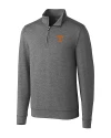 Tennessee Volunteers Cutter & Buck Shoreline Heathered Quarter Zip Mens Pullover Charcoal Heather Mannequin Thumbnail Image