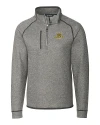 North Carolina A&T Aggies Cutter & Buck Mainsail Sweater-Knit Mens Half Zip Pullover Jacket Polished Heather Mannequin Thumbnail Image