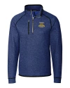 North Carolina A&T Aggies Cutter & Buck Mainsail Sweater-Knit Mens Half Zip Pullover Jacket Tour Blue Heather Mannequin Thumbnail Image
