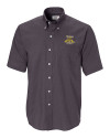 North Carolina A&T Aggies Cutter & Buck Epic Easy Care Nailshead Mens Short Sleeve Dress Shirt Black Mannequin Thumbnail Image