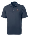 Virginia Cavaliers Cutter & Buck Virtue Eco Pique Recycled Mens Big and Tall Polo Navy Blue Mannequin Thumbnail Image