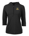 North Carolina A&T Aggies Cutter & Buck Virtue Eco Pique Recycled Half Zip Pullover Womens Hoodie Black Mannequin Thumbnail Image