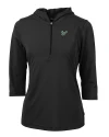 South Florida Bulls Cutter & Buck Virtue Eco Pique Recycled Half Zip Pullover Womens Hoodie Black Mannequin Thumbnail Image