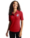 Washington State Cougars Cutter & Buck Virtue Eco Pique Recycled Womens Polo Cardinal Red Front Thumbnail Image