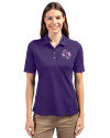Stephen F Austin Lumberjacks Cutter & Buck Virtue Eco Pique Recycled Womens Polo College Purple Front Thumbnail Image