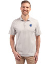 Seton Hall Pirates Cutter & Buck Virtue Eco Pique Stripe Recycled Mens Polo Polished Medium Gray Front Thumbnail Image