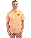 Tennessee Volunteers Cutter & Buck Virtue Eco Pique Stripe Recycled Mens Polo Orange Burst Front Thumbnail Image