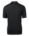 South Florida Bulls Cutter & Buck Virtue Eco Pique Tile Print Recycled Mens Polo Black Mannequin Back Thumbnail Image
