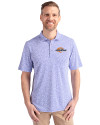 Pepperdine Waves Cutter & Buck Virtue Eco Pique Botanical Print Recycled Mens Polo Chelan Blue Front Thumbnail Image