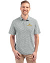 Notre Dame Fighting Irish Cutter & Buck Virtue Eco Pique Botanical Print Recycled Mens Polo Hunter Green Front Thumbnail Image
